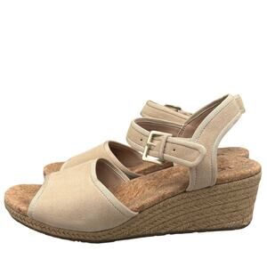 UGG Maybell Wedge Cork Footbed Espadrille Open Toe Sandals Size 11